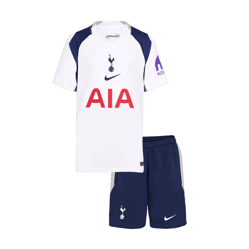 Kid's Tottenham Hotspur Home Soccer Jersey Kit(Jersey+Shorts) 25/26 White