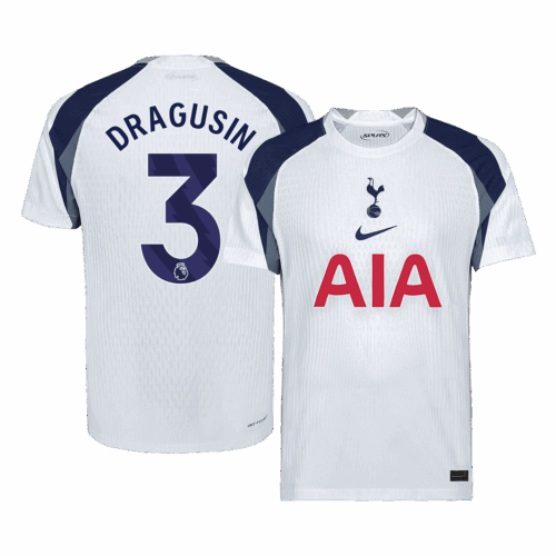 DRAGUSIN #3 Authentic Tottenham Hotspur Home Soccer Jersey 2025/26 White