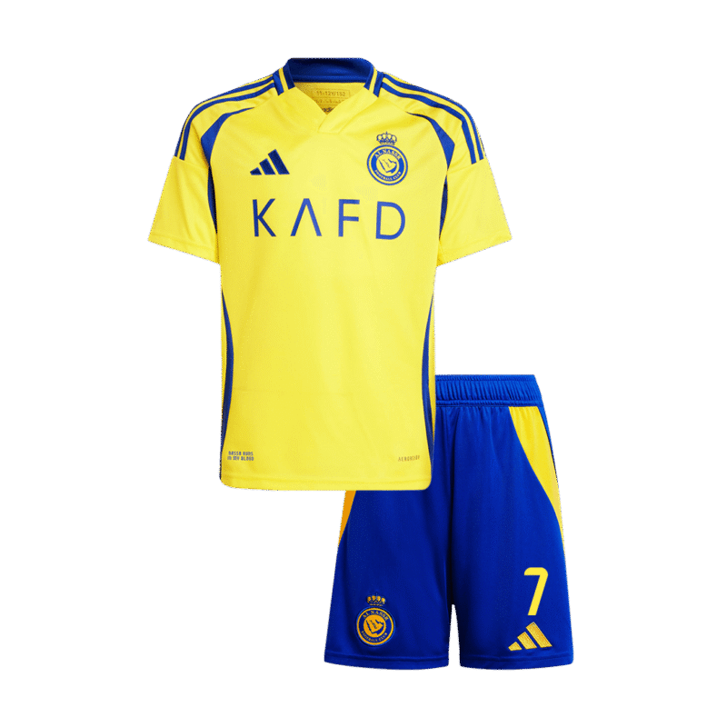 RONALDO #7 Al Nassr Home Kids Soccer Jerseys Kit 2024/25 - ACL