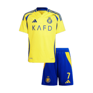 RONALDO #7 Al Nassr Home Kids Soccer Jerseys Kit 2024/25