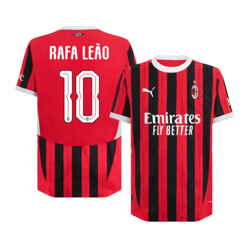 RAFA LEÃO #10 AC Milan Home Authentic Soccer Jersey 2024/25 - UCL