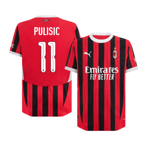 PULISIC #11 AC Milan Home Authentic Soccer Jersey 2024/25 - UCL