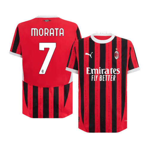 MORATA #7 AC Milan Home Authentic Soccer Jersey 2024/25