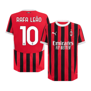 RAFA LEÃO #10 AC Milan Home Authentic Soccer Jersey 2024/25