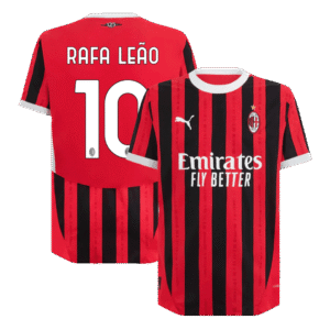 RAFA LEÃO #10 AC Milan Home Authentic Soccer Jersey 2024/25 - UCL