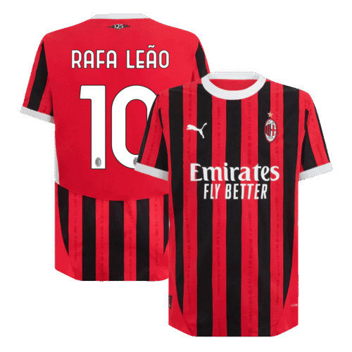 RAFA LEÃO #10 AC Milan Home Authentic Soccer Jersey 2024/25