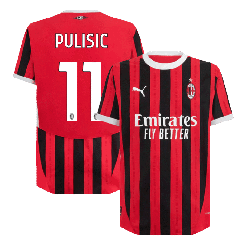 PULISIC #11 AC Milan Home Authentic Soccer Jersey 2024/25