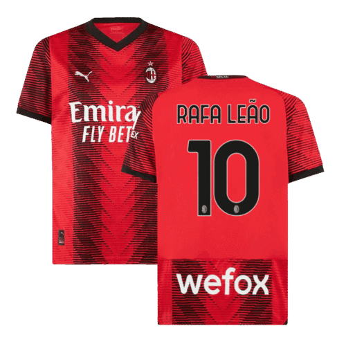 RAFA LEÃO #10 AC Milan Home Jersey 2023/24