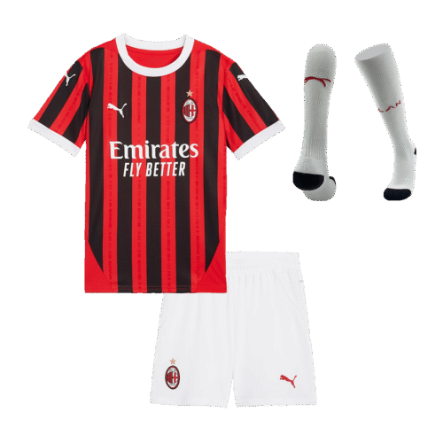 AC Milan Home Kids Soccer Jerseys Full Kit 2024/25