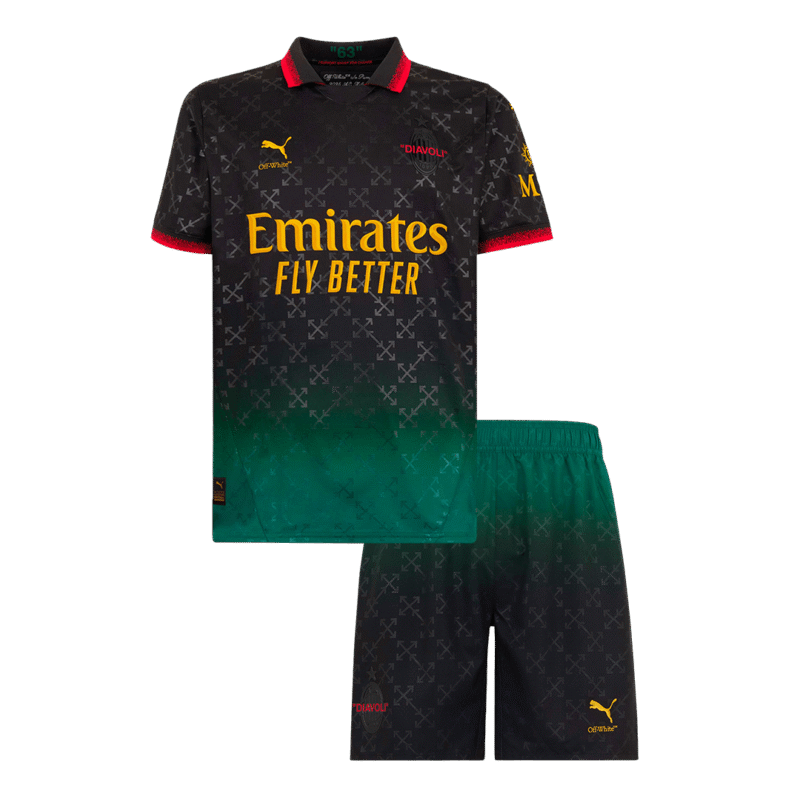 AC Milan Fourth Away Kids Soccer Jerseys Kit 2024/25