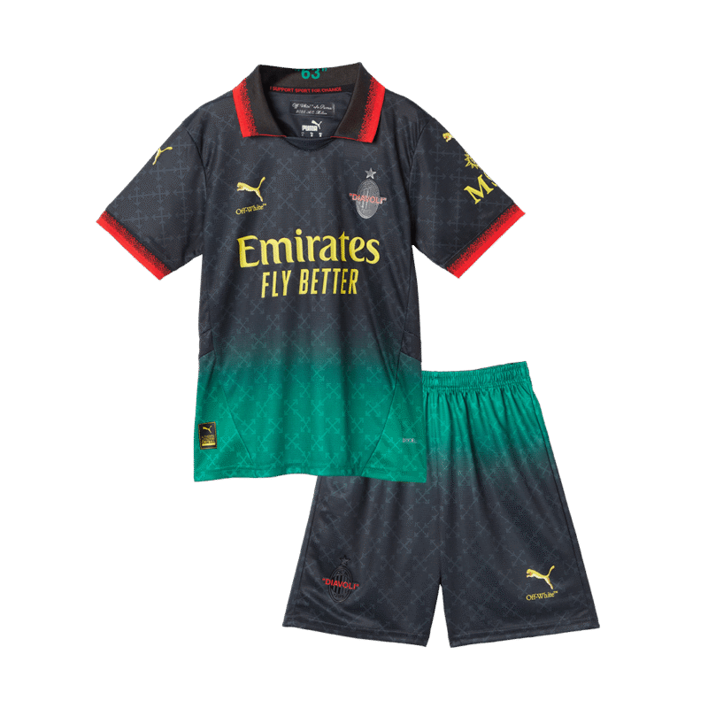 AC Milan Fourth Away Kids Soccer Jerseys Kit 2024/25