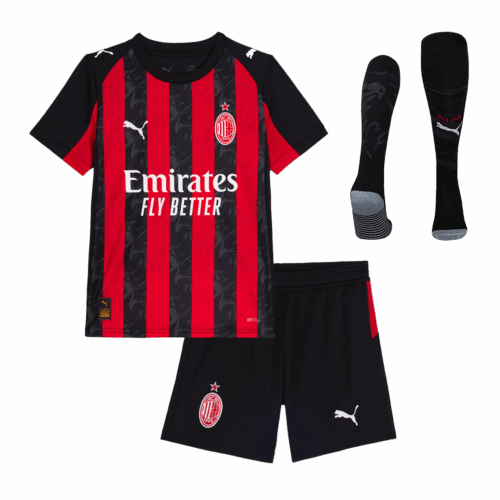 AC Milan Home Kids Soccer Jerseys Full Kit 2025/26