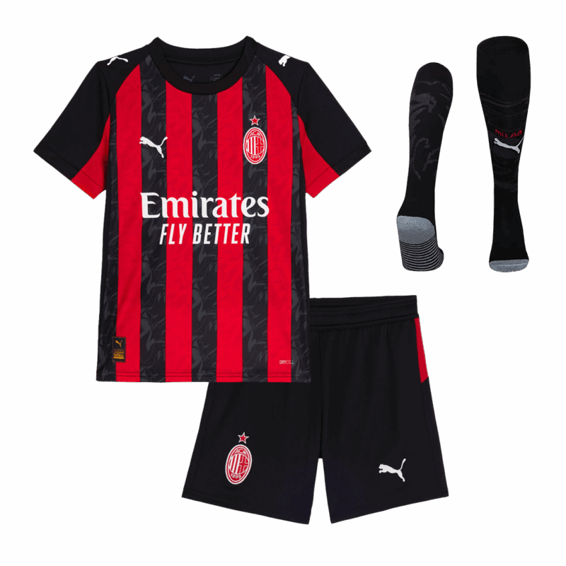 AC Milan Home Kids Soccer Jerseys Full Kit 2025/26