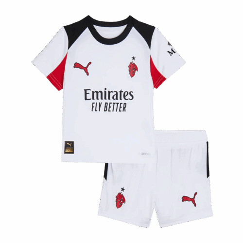 AC Milan Away Kids Soccer Jerseys Kit 2025/26