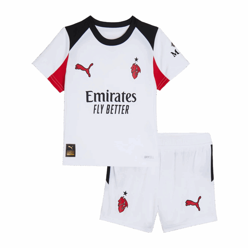 AC Milan Away Kids Soccer Jerseys Kit 2025/26