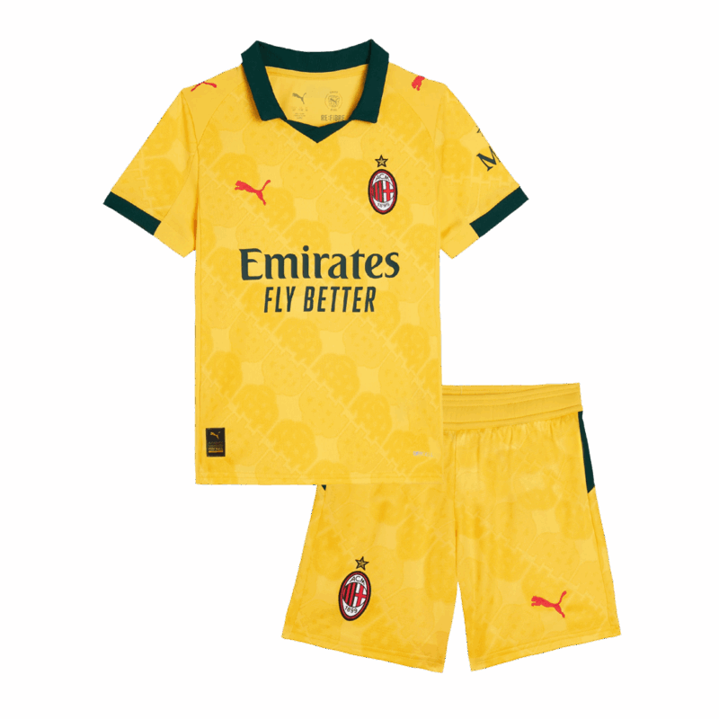 AC Milan Third Away Kids Soccer Jerseys Kit 2025/26