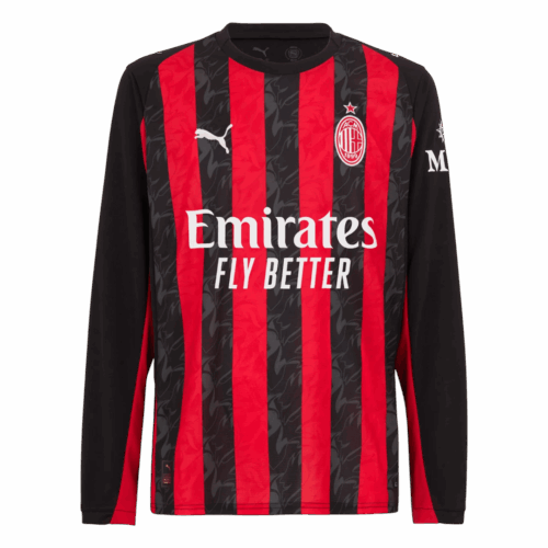 AC Milan Long Sleeve Home Soccer Jersey 2025/26