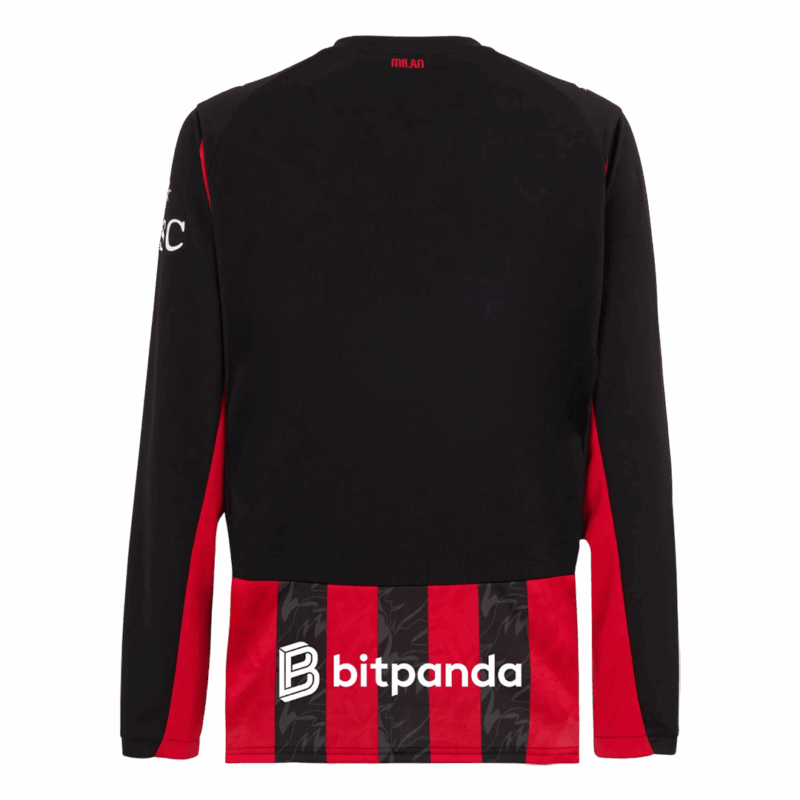 AC Milan Long Sleeve Home Soccer Jersey 2025/26