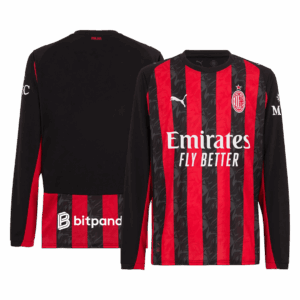 AC Milan Long Sleeve Home Soccer Jersey 2025/26