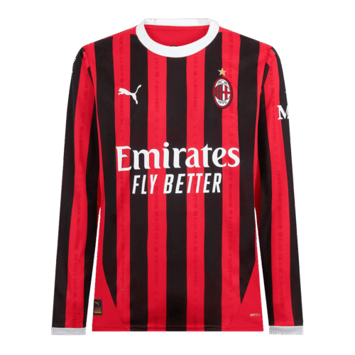 AC Milan Home Long Sleeve Soccer Jersey 2024/25