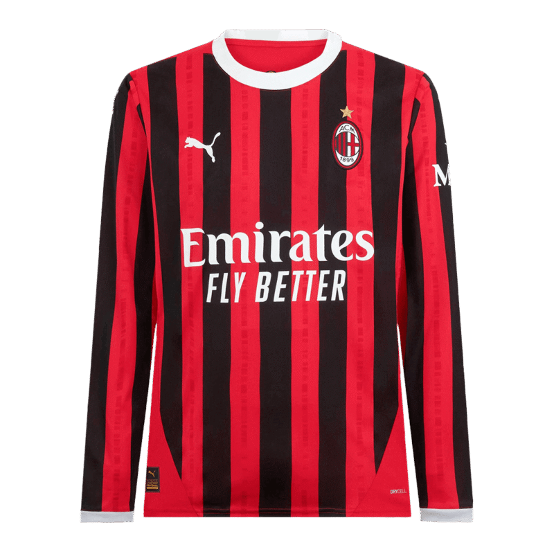 AC Milan Home Long Sleeve Soccer Jersey 2024/25
