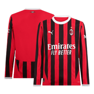 AC Milan Home Long Sleeve Soccer Jersey 2024/25
