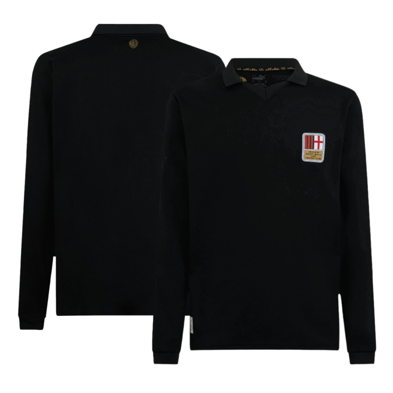 AC Milan Goalkeeper Long Sleeve Soccer Jersey 2024/25 Black - 125th Anniversary