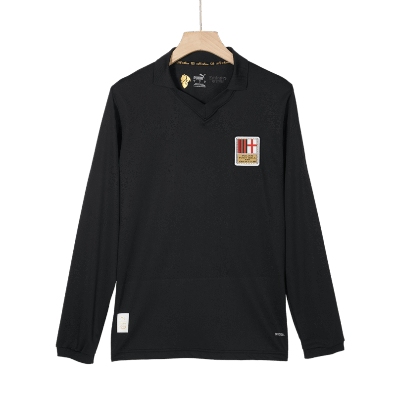 AC Milan Goalkeeper Long Sleeve Soccer Jersey 2024/25 Black - 125th Anniversary
