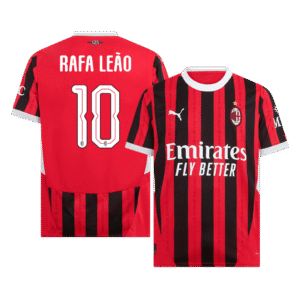 RAFA LEÃO #10 AC Milan Home Soccer Jersey 2024/25 - UCL