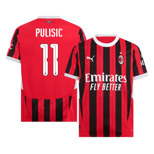 PULISIC #11 AC Milan Home Soccer Jersey 2024/25 - UCL