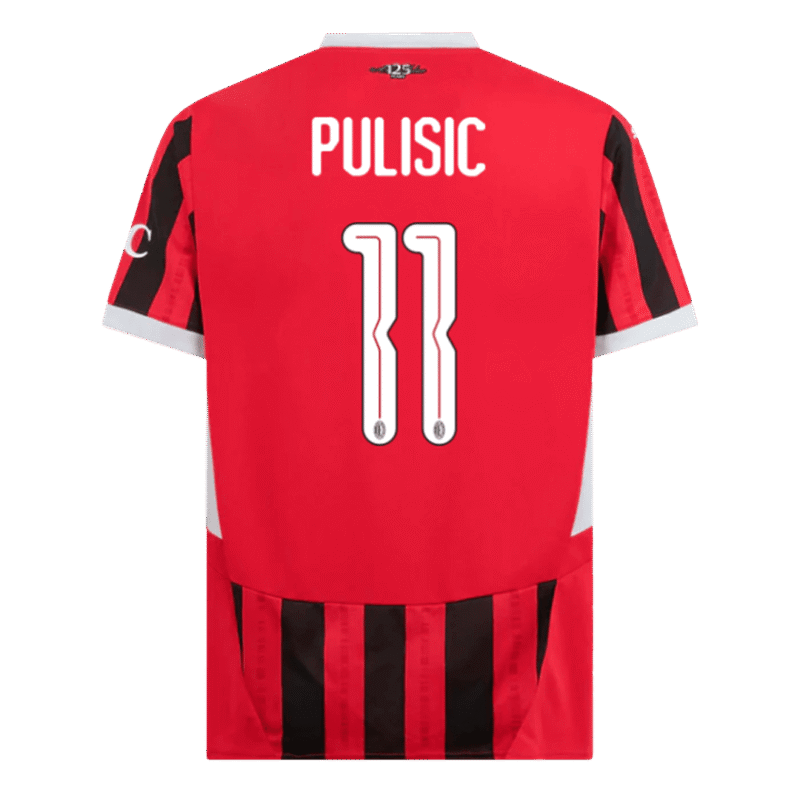PULISIC #11 AC Milan Home Soccer Jersey 2024/25 - UCL