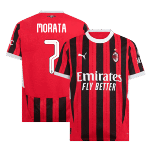 MORATA #7 AC Milan Home Soccer Jersey 2024/25