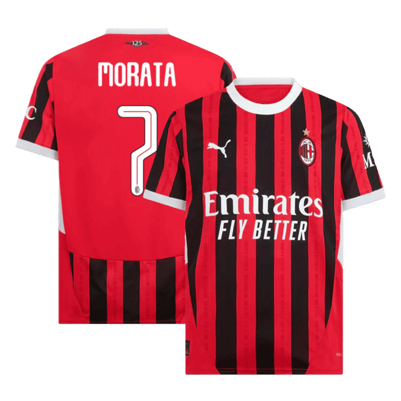 MORATA #7 AC Milan Home Soccer Jersey 2024/25