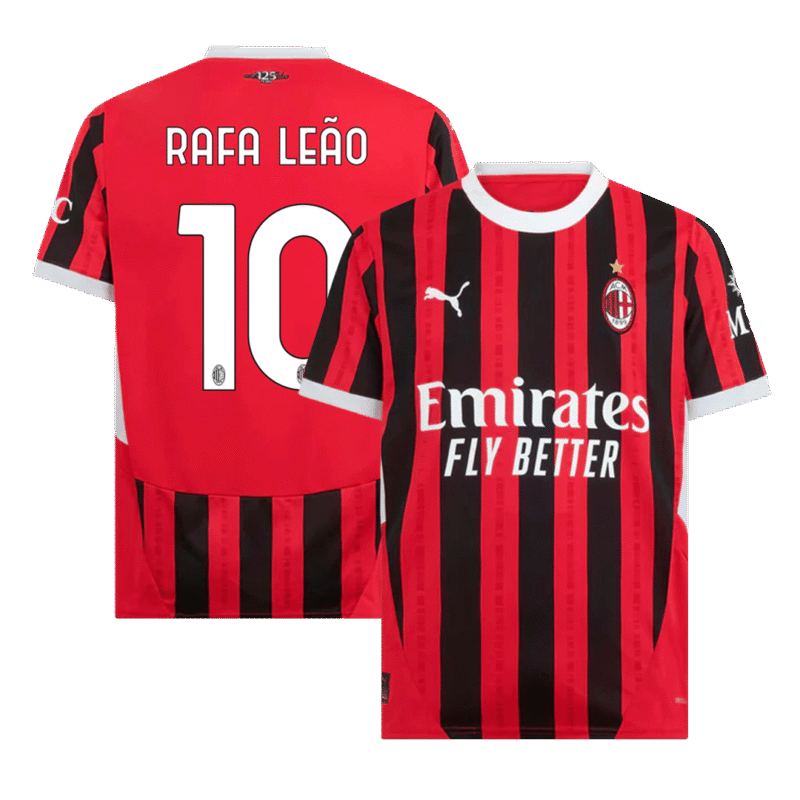 RAFA LEÃO #10 AC Milan Home Soccer Jersey 2024/25