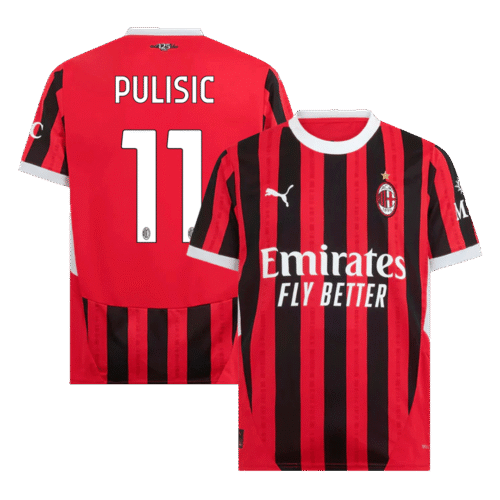 PULISIC #11 AC Milan Home Soccer Jersey 2024/25
