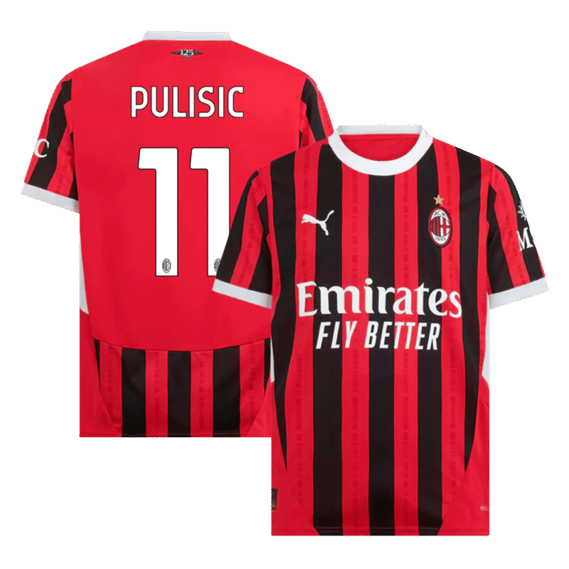 PULISIC #11 AC Milan Home Soccer Jersey 2024/25