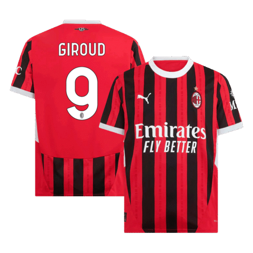 GIROUD #9 AC Milan Home Soccer Jersey 2024/25