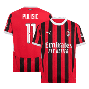 PULISIC #11 AC Milan Home Soccer Jersey 2024/25 - UCL