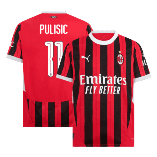 PULISIC #11 AC Milan Home Soccer Jersey 2024/25 - UCL