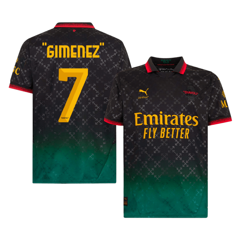 "GIMENEZ" #7 AC Milan Fourth Away Soccer Jersey 2024/25