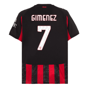 GIMENEZ #7 AC Milan Home Soccer Jersey 2025/26