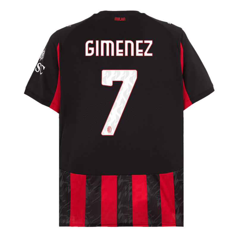 GIMENEZ #7 AC Milan Home Soccer Jersey 2025/26