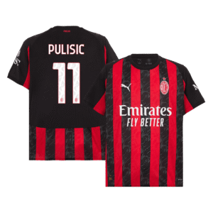 PULISIC #11 AC Milan Home Soccer Jersey 2025/26