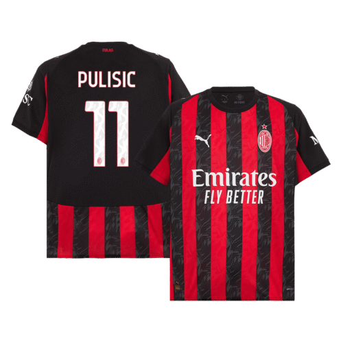 PULISIC #11 AC Milan Home Soccer Jersey 2025/26