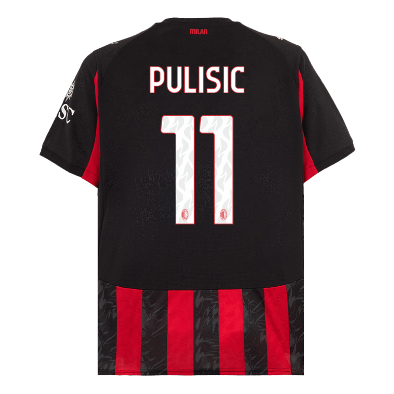PULISIC #11 AC Milan Home Soccer Jersey 2025/26