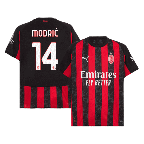 MODRIĆ #14 AC Milan Home Soccer Jersey 2025/26