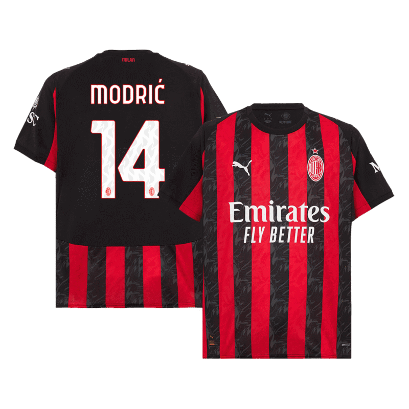 MODRIĆ #14 AC Milan Home Soccer Jersey 2025/26