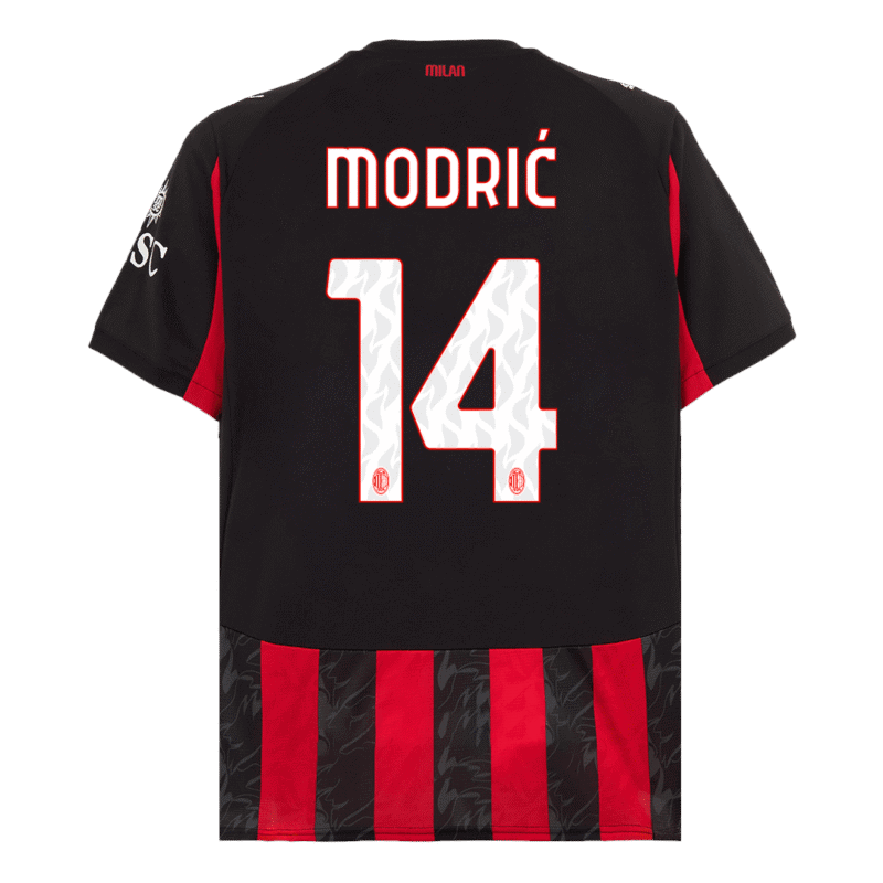 MODRIĆ #14 AC Milan Home Soccer Jersey 2025/26