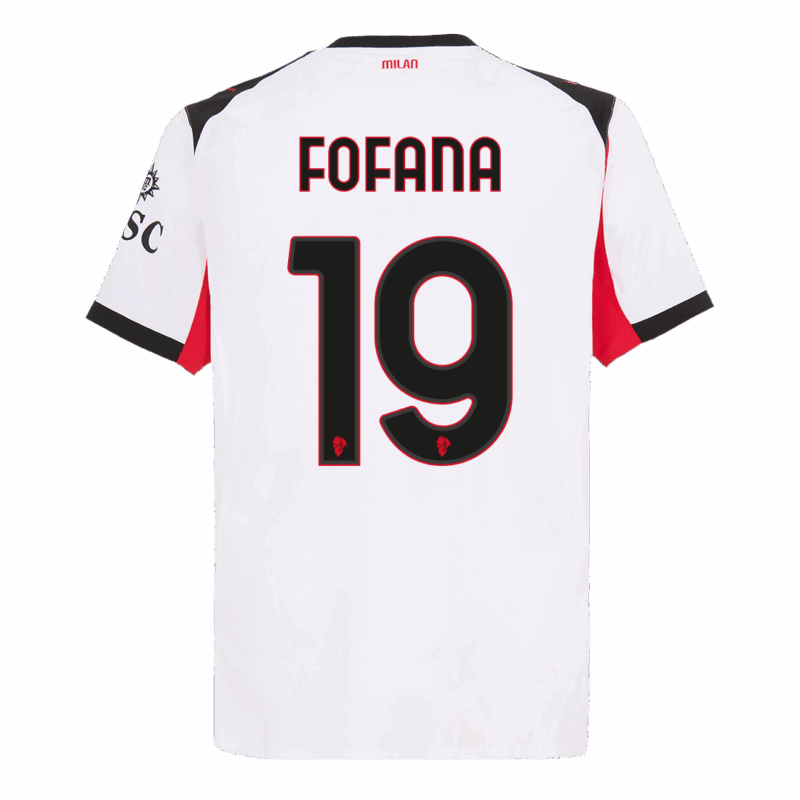 FOFANA #19 Authentic AC Milan Away Soccer Jersey 2025/26 White