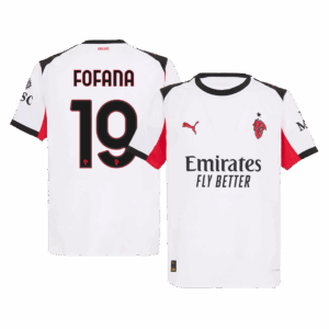 FOFANA #19 Authentic AC Milan Away Soccer Jersey 2025/26 White